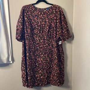Old Navy Fit & Flare Puff-Sleeve Smocked Cutout Mini Dress
